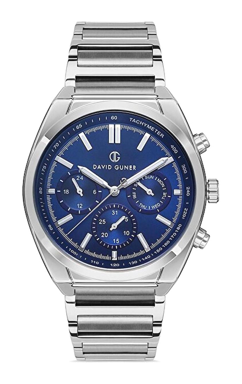 David Guner DG-8387GA-A3 Takvimli 42 mm Metal Kordon Analog Erkek Kol Saati