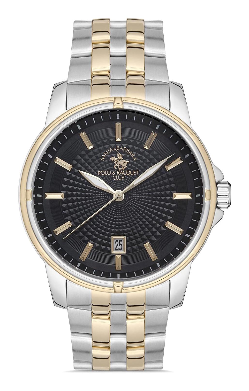 Santa Barbara Polo & Racquet Club SB.1.10231.4 Takvimli 43 mm Altın-Çelik Kordon Analog Erkek Kol Saati