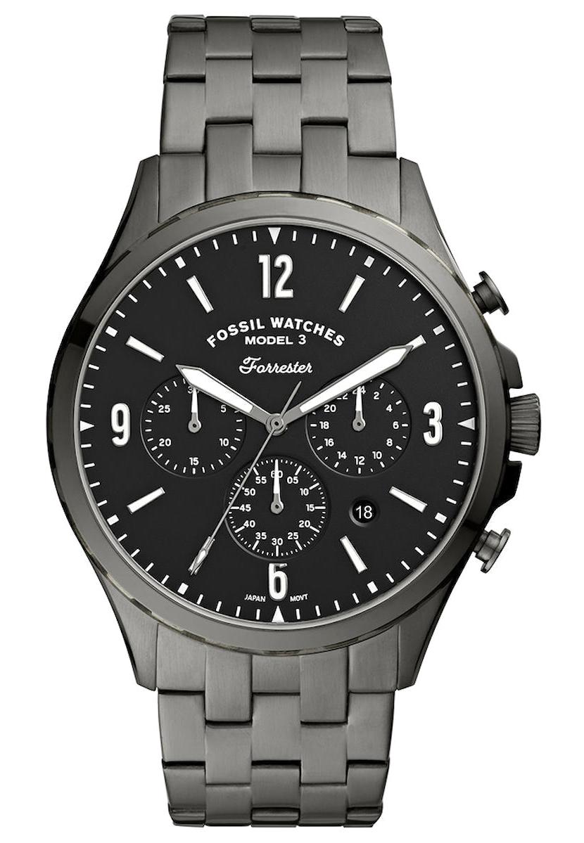 Fossil FS5606 Takvimli 46 mm Füme Çelik Kordon Analog Erkek Kol Saati