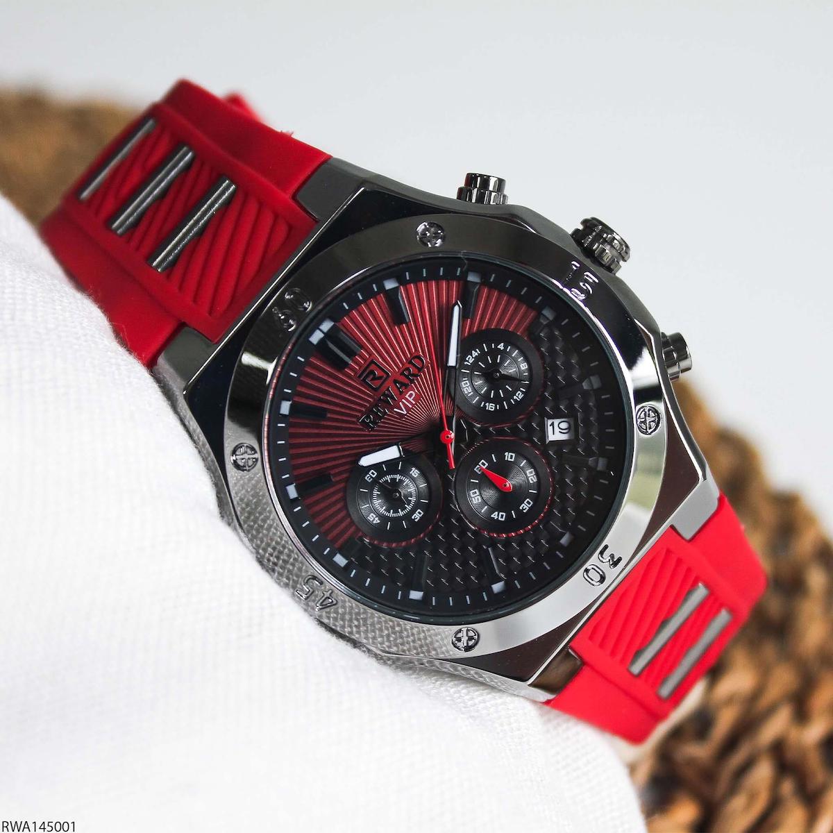 Reward RWA145001 Takvimli 45 mm Kırmızı Silikon Kordon Analog Erkek Kol Saati