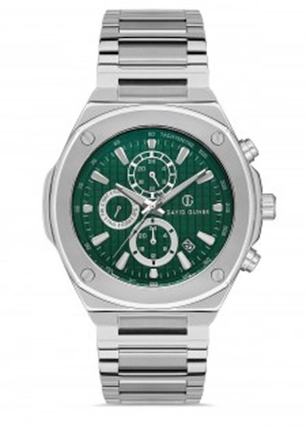 David Guner DG-8386GA-A10 Takvimli 42 mm Çelik Kordon Analog Kol Saati