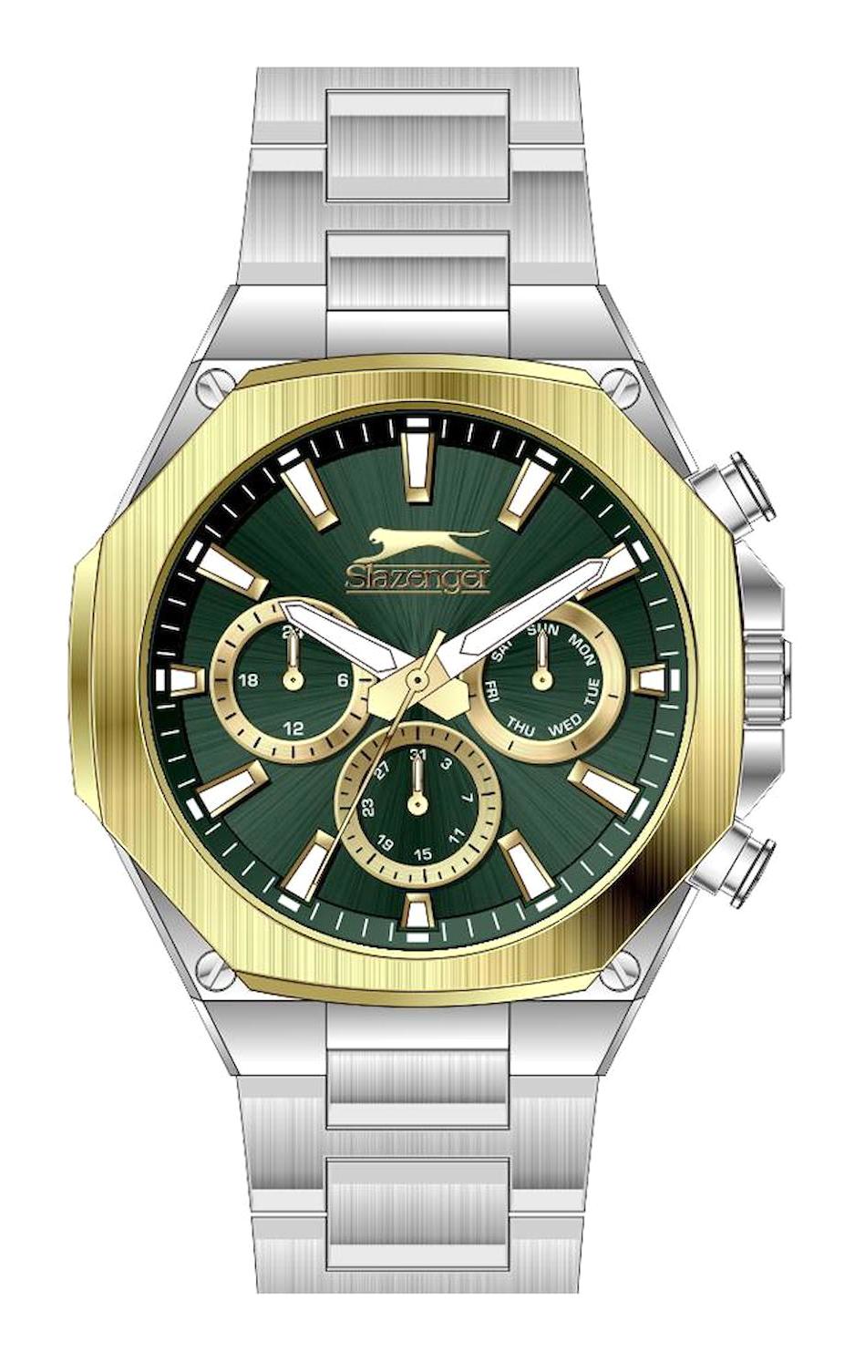 Slazenger SL.09.2322.2.05 Takvimli 45 mm Çelik Kordon Analog Erkek Kol Saati
