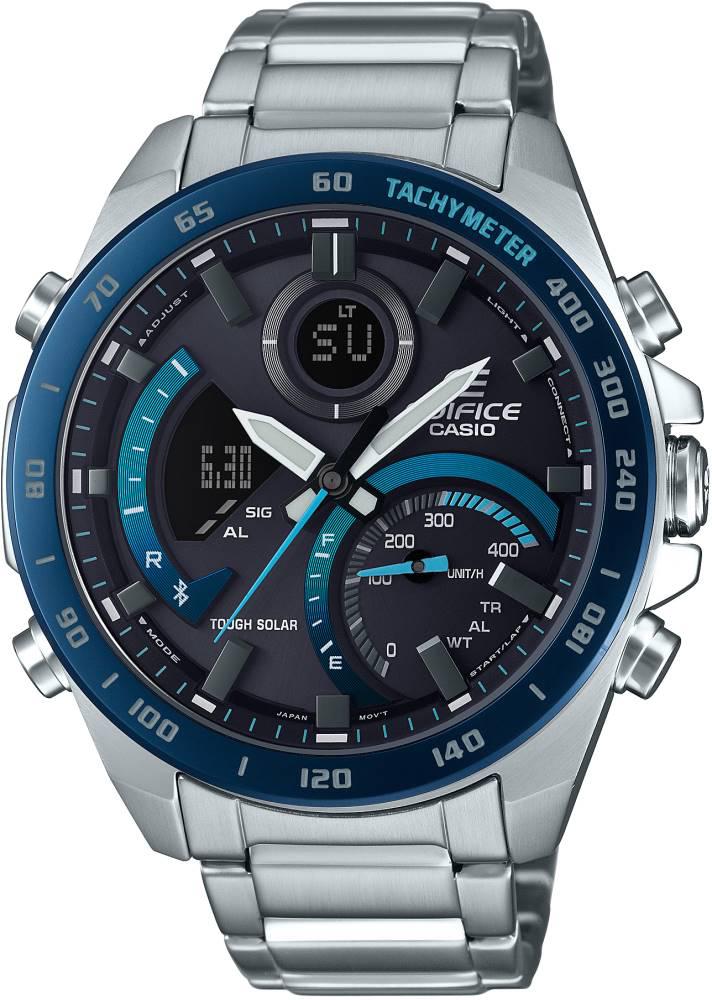 Casio ECB-900DB-1BDR Takvimli 48 mm Çelik Kordon Analog Kol Saati