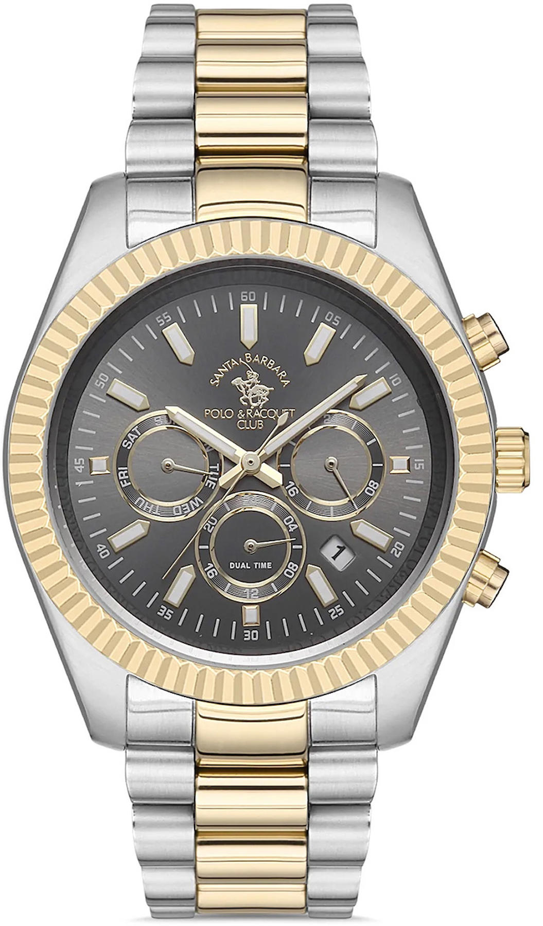 Sergio Tacchini ST.1.10228.4 Takvimli 43 mm Altın-Çelik Kordon Analog Kol Saati