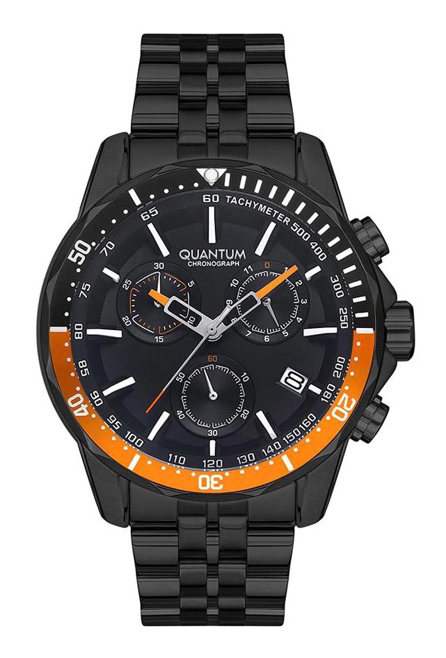 Quantum PWG1036.650 Takvimli 42 mm Siyah Çelik Kordon Analog Erkek Kol Saati