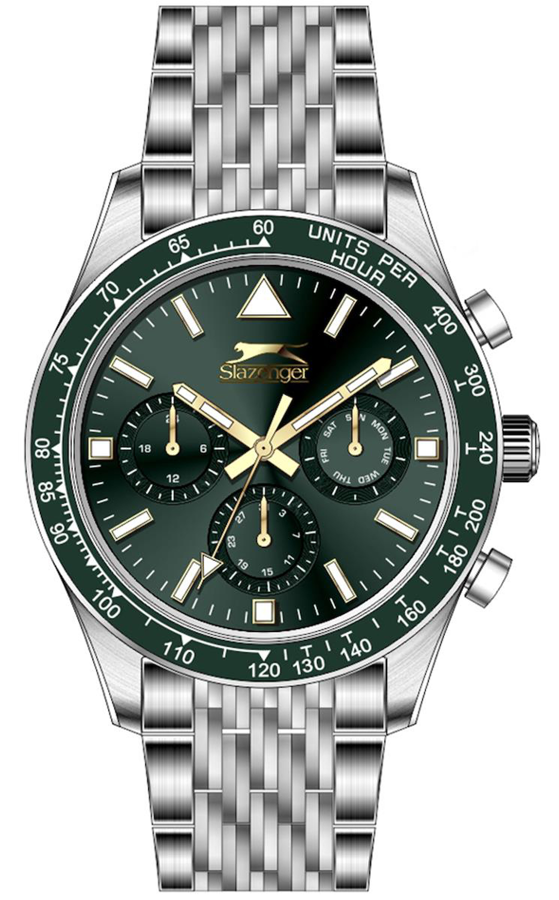 Slazenger SL.09.2417.2.04 Takvimli 45 mm Çelik Kordon Analog Erkek Kol Saati