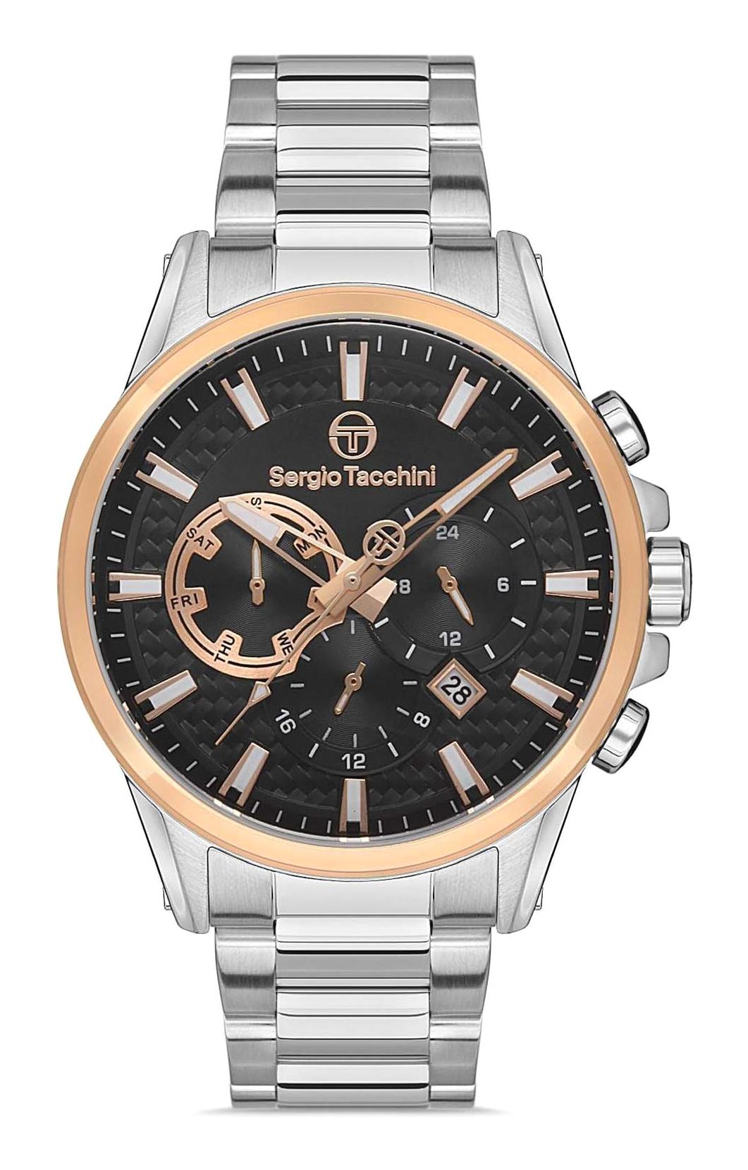 Sergio Tacchini ST.1.10316.4 Takvimli 45 mm Çelik Kordon Analog Erkek Kol Saati