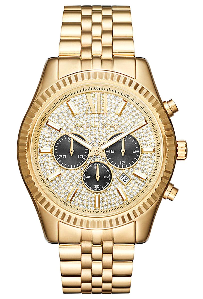 Michael Kors MK8494 Takvimli 44 mm Altın Çelik Kordon Analog Erkek Kol Saati