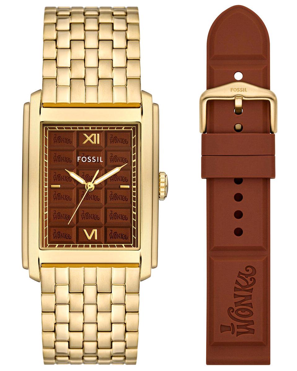 Fossil FLE1190 30 mm Altın Çelik Kordon Analog Erkek Kol Saati