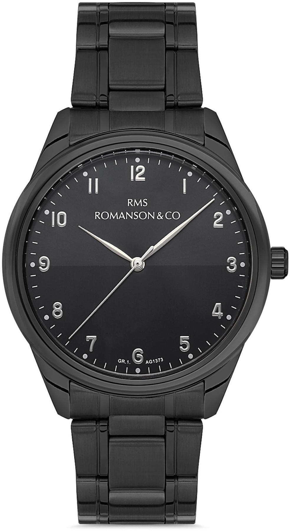 Romanson GR.1.AG1373.07 41 mm Siyah Çelik Kordon Analog Kol Saati