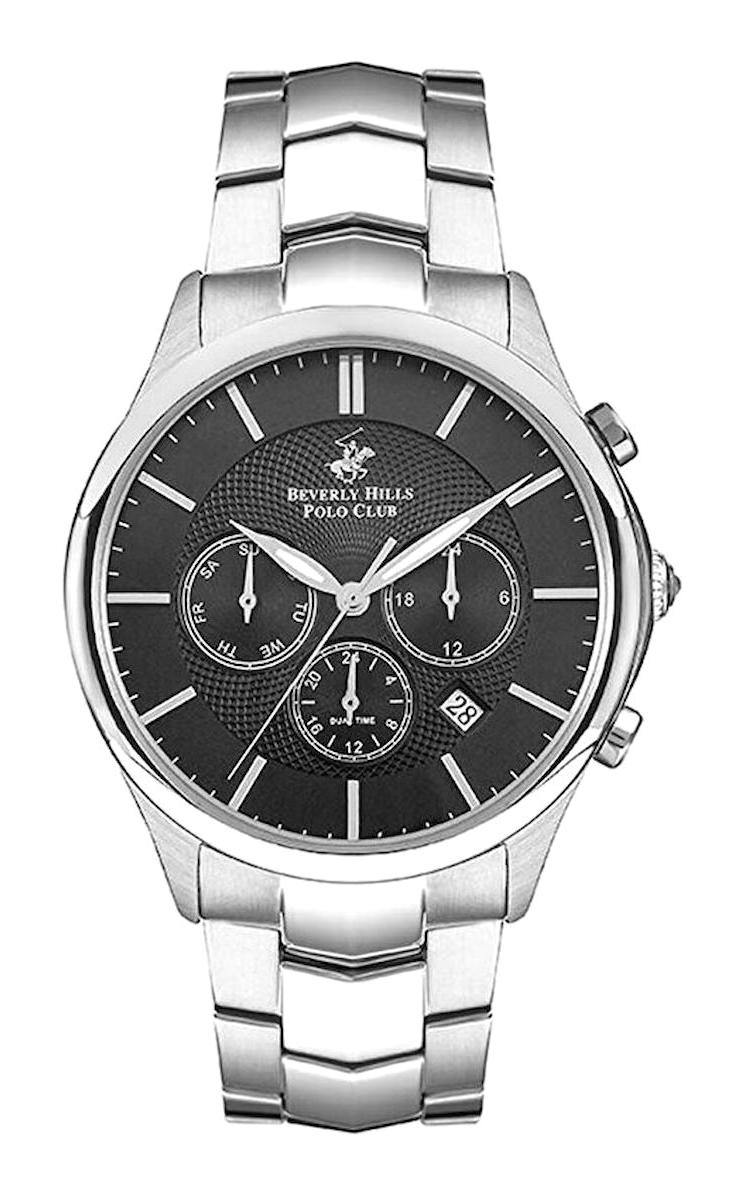 Beverly Hills Polo Club BP3232X350 Takvimli 41-45 mm Gri Plastik Kordon Analog Erkek Kol Saati