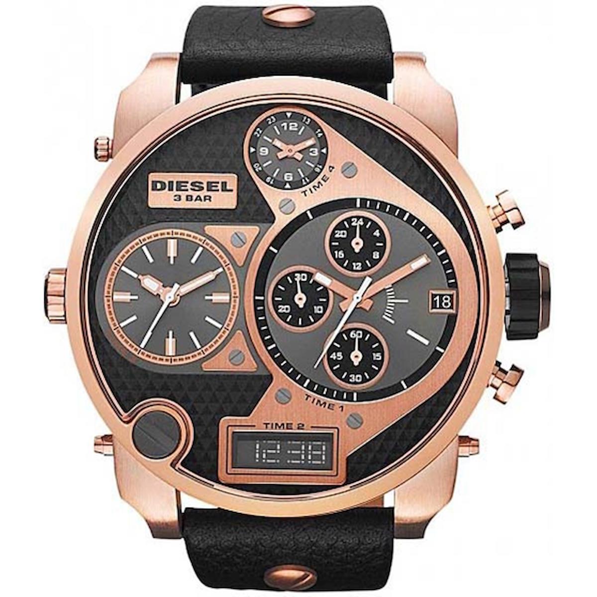 Diesel DZ7261 Takvimli 42 mm Rose Gold Deri Kordon Analog Kol Saati