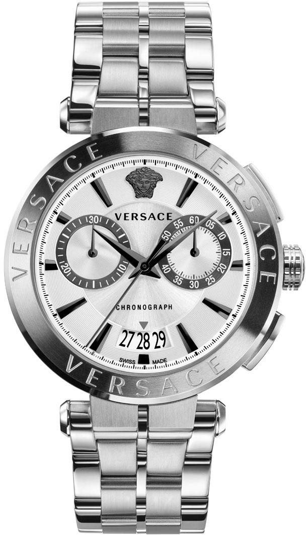 Versace VRSCVBR040017 Takvimli 45 mm Çelik Kordon Analog Kol Saati