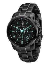 Maserati R8873644003 Takvimli 44 mm Siyah Çelik Kordon Analog Erkek Kol Saati