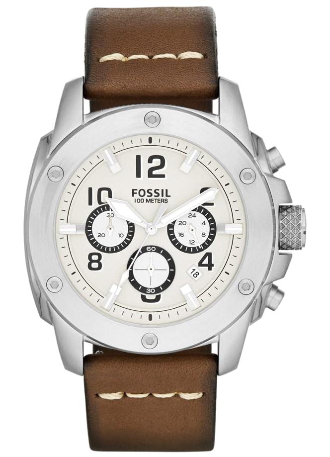 Fossil FS4929 Takvimli 45 mm Kahverengi Çelik Kordon Analog Erkek Kol Saati