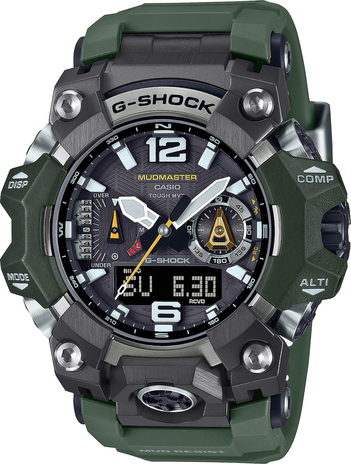 Casio GWG-B1000-3A Takvimli Yeşil Silikon Kordon Analog Kol Saati