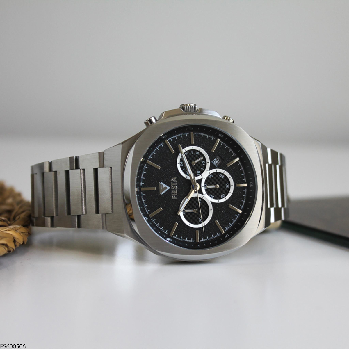 Fiesta FS600506 Takvimli 42 mm Çelik Kordon Analog Erkek Kol Saati