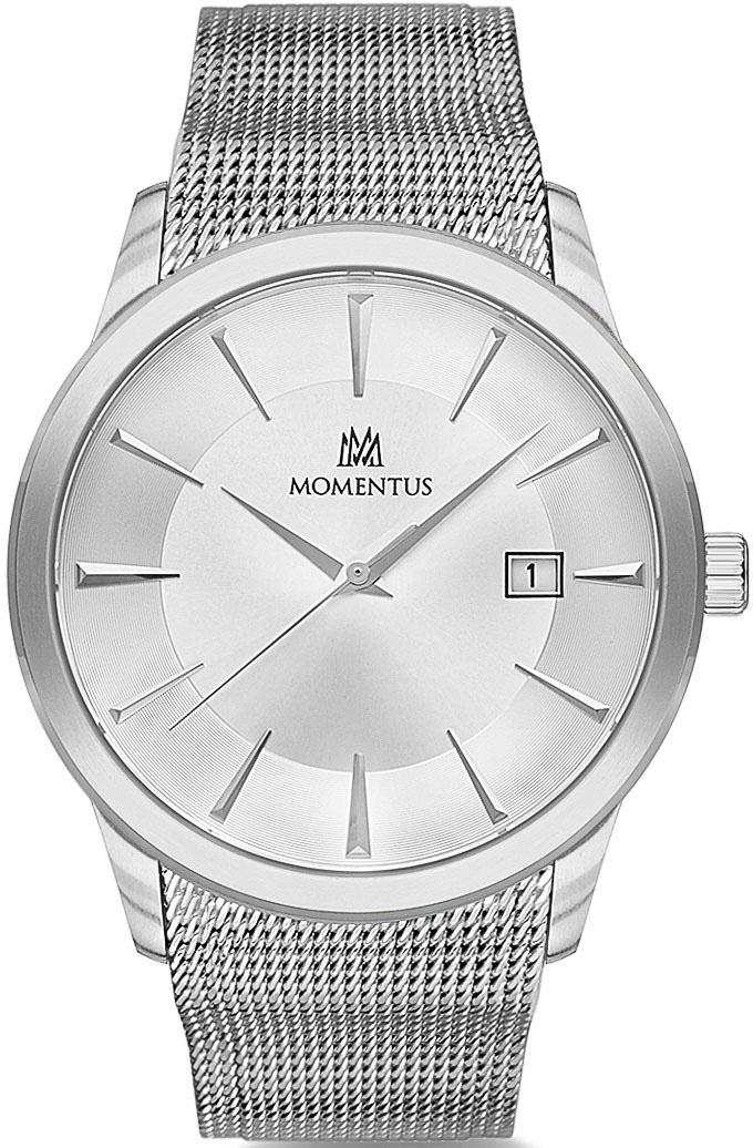 Momentus MP249S-02SS Takvimli 44 mm Çelik Kordon Analog Kol Saati