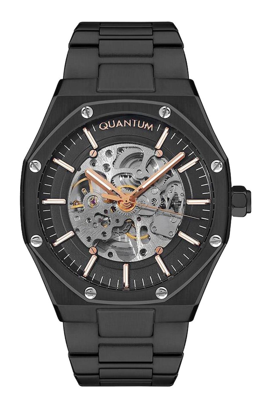 Quantum QMG998.650 44 mm Siyah Çelik Kordon Analog Erkek Kol Saati