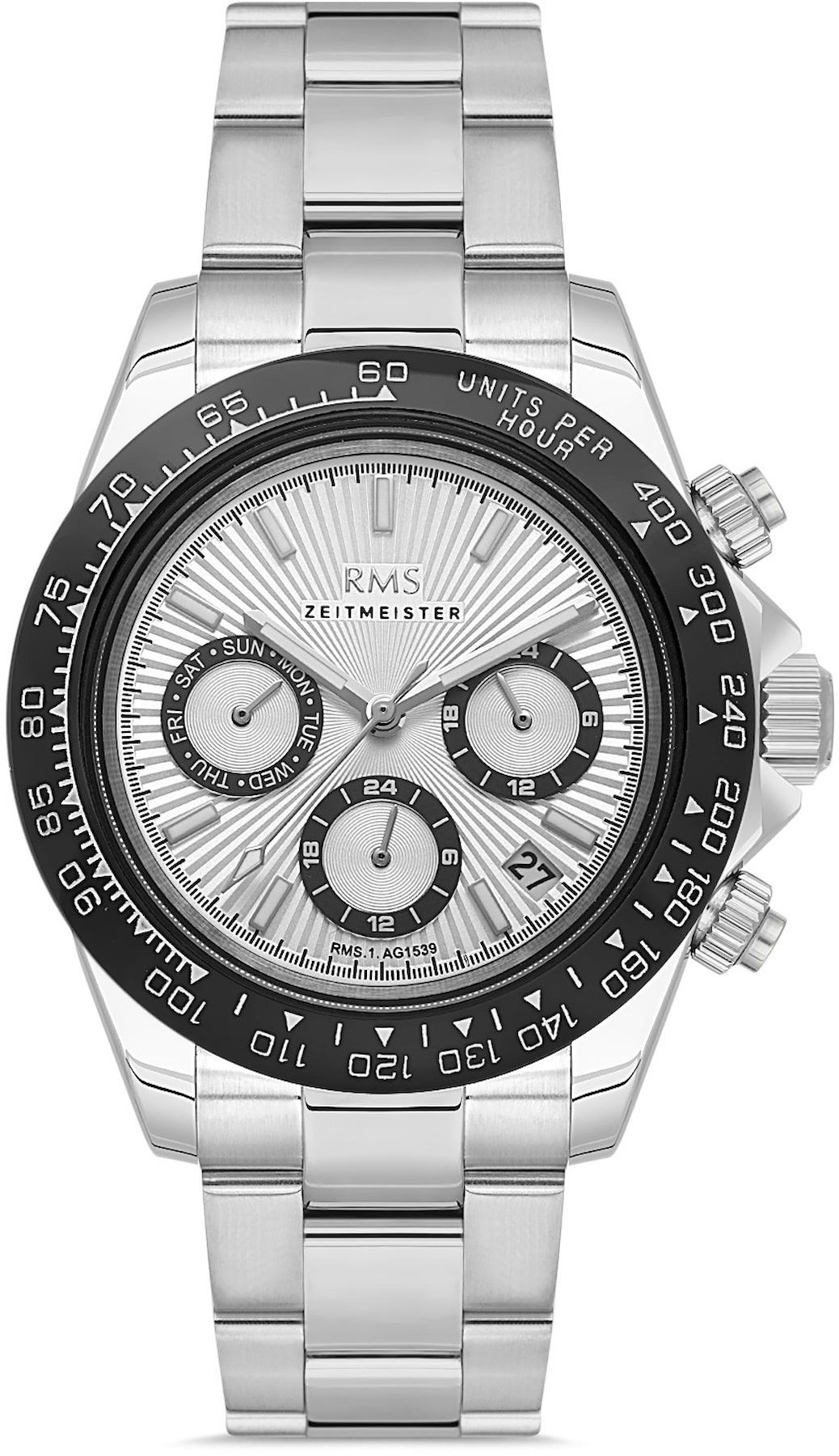 Romanson RMS.1.AG1539.01 Takvimli 41 mm Çelik Kordon Analog Kol Saati