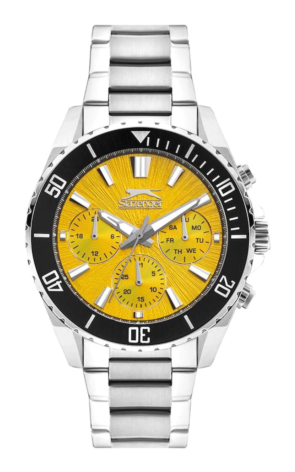 Slazenger SL.09.2273.2.04 Takvimli 44 mm Metal Kordon Analog Erkek Kol Saati