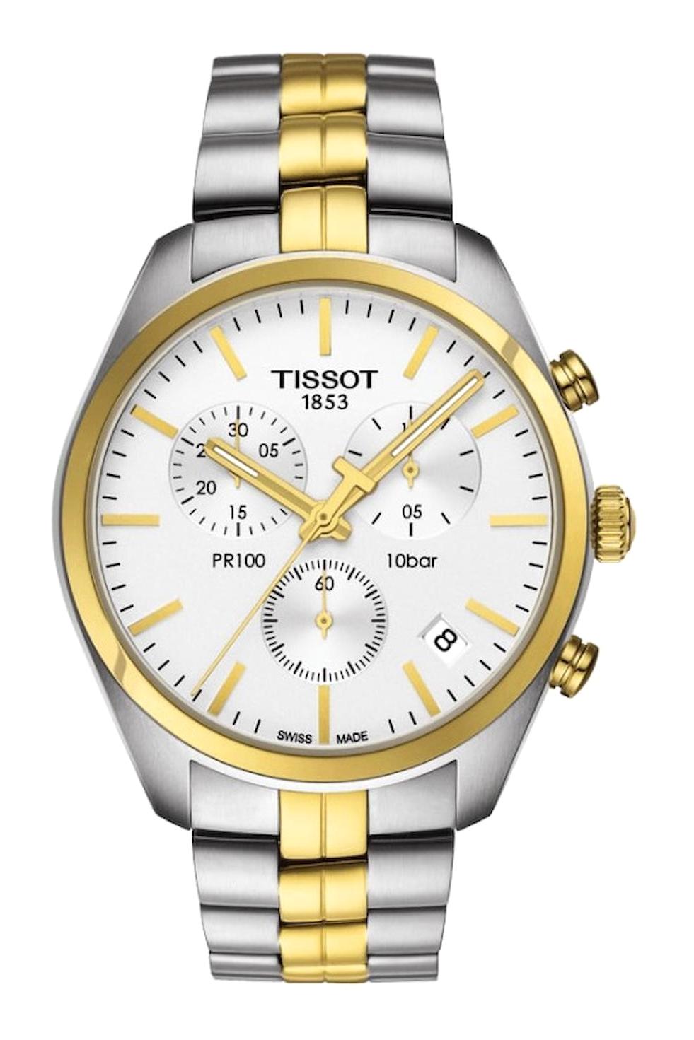 Tissot T1014172203100 Takvimli 41 mm Altın-Çelik Kordon Analog Erkek Kol Saati