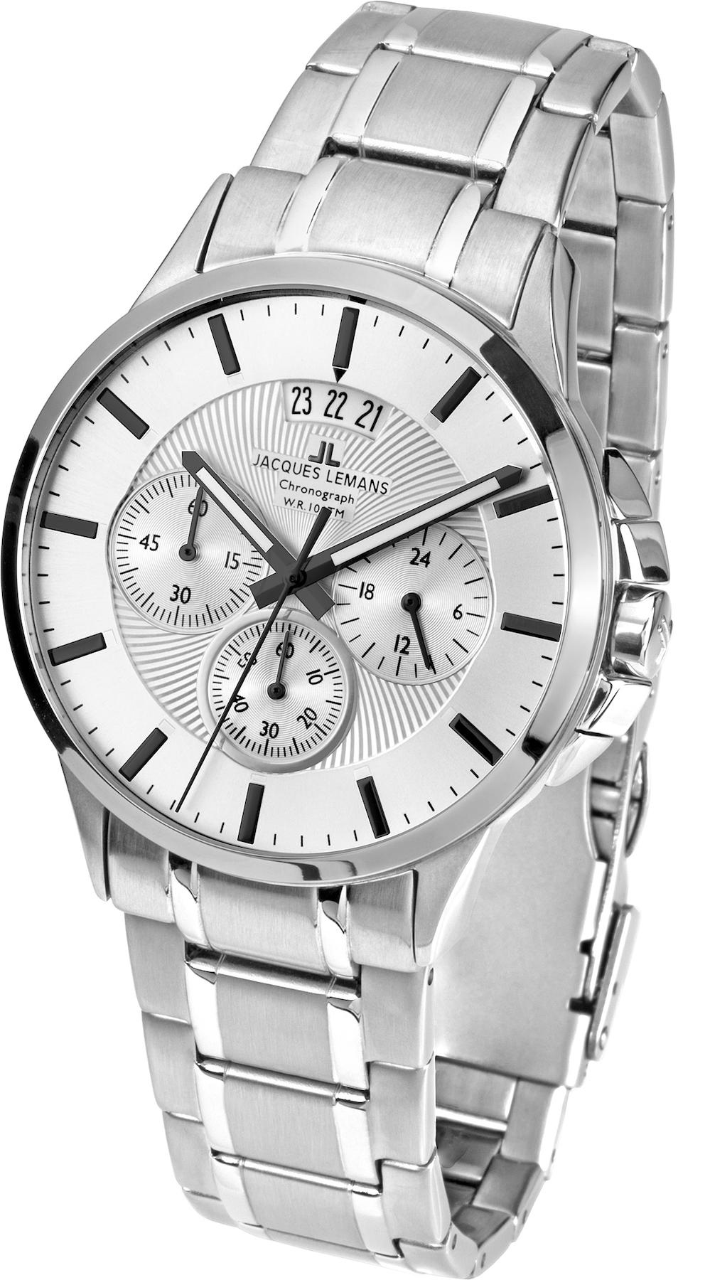 Jacques Lemans SYDNEY 1-1542P Takvimli 40 mm Çelik Kordon Analog Erkek Kol Saati