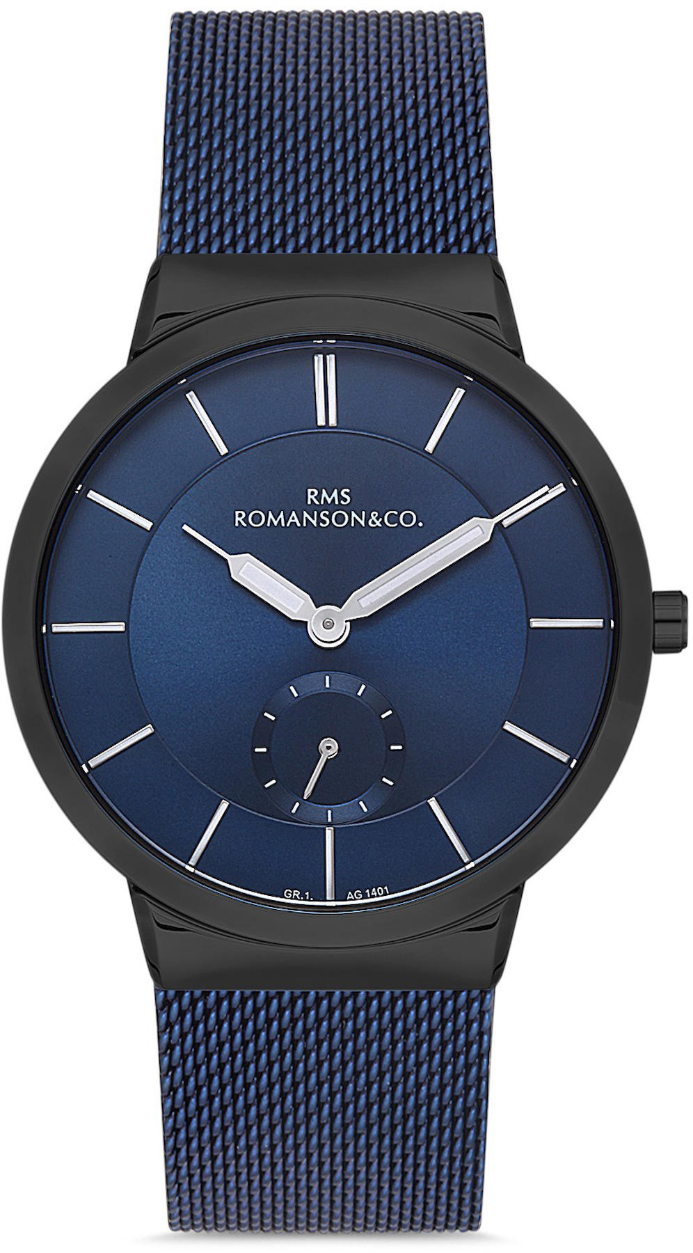 Romanson GR.1.AG1401.07 42 mm Lacivert Hasır Kordon Analog Kol Saati