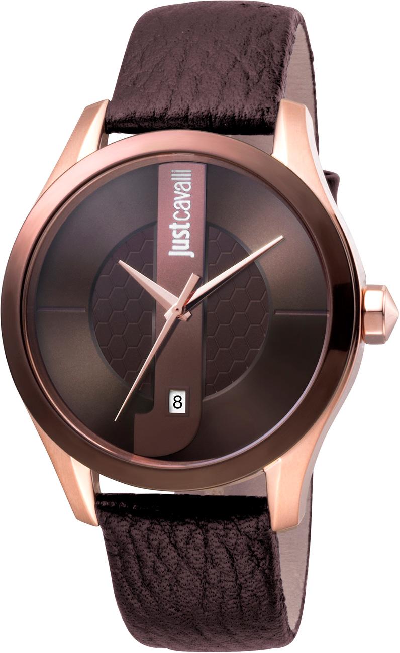 Just Cavalli JC1G066L0045 Takvimli 42 mm Kahverengi Deri Kordon Analog Kol Saati