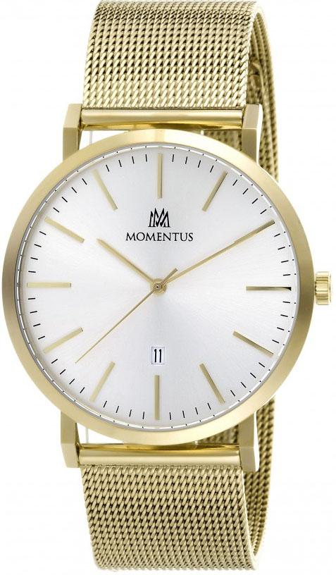 Momentus KC251G-02SG Takvimli 42 mm Altın Çelik Kordon Analog Kol Saati