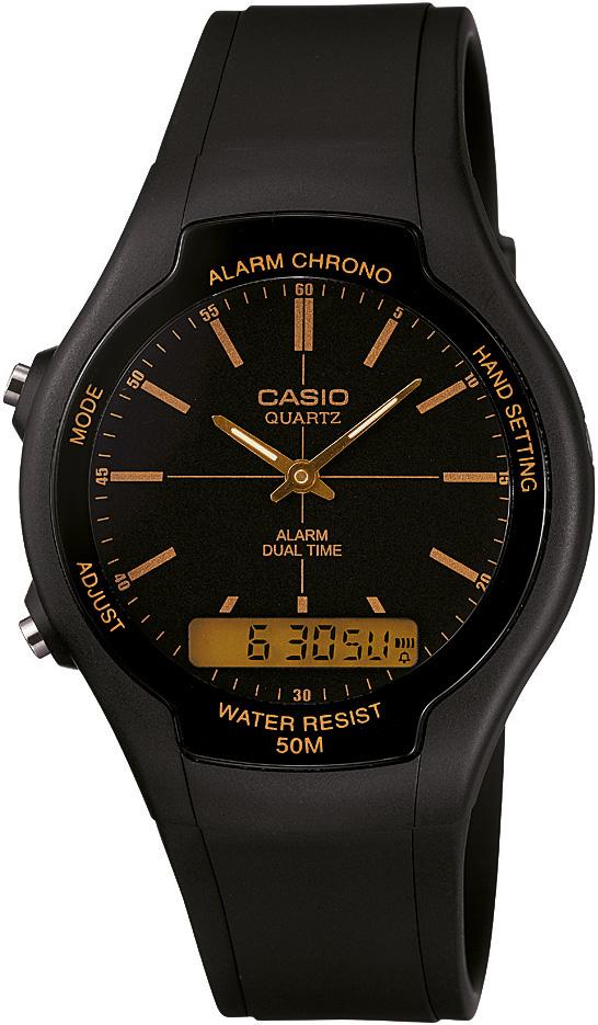 Casio AW-90H-9EVDF Takvimli 38.6 mm Kahverengi Çelik Kordon Analog Kol Saati