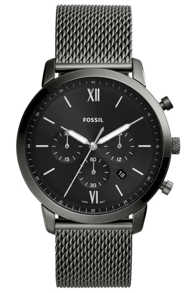 Fossil FFS5699 Takvimli 44 mm Siyah Çelik Kordon Analog Erkek Kol Saati