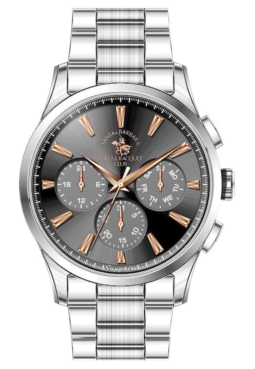 Santa Barbara Polo & Racquet Club SB.1.10542.1 Takvimli 42 mm Çelik Kordon Analog Erkek Kol Saati