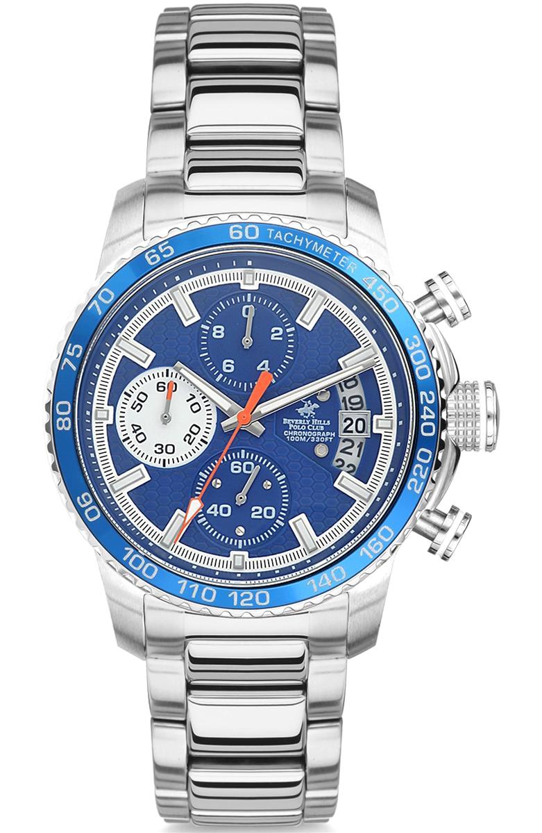 Beverly Hills Polo Club BH703902 Takvimli 46 mm Metal Kordon Analog Erkek Kol Saati