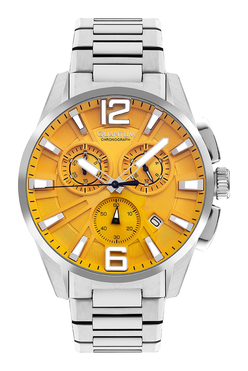 Quantum PWG1077.300 Takvimli 44 mm Çelik Kordon Analog Erkek Kol Saati