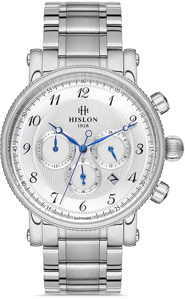 Hislon MS102S-02SS Pusulalı Takvimli Çelik Kordon Analog Kol Saati