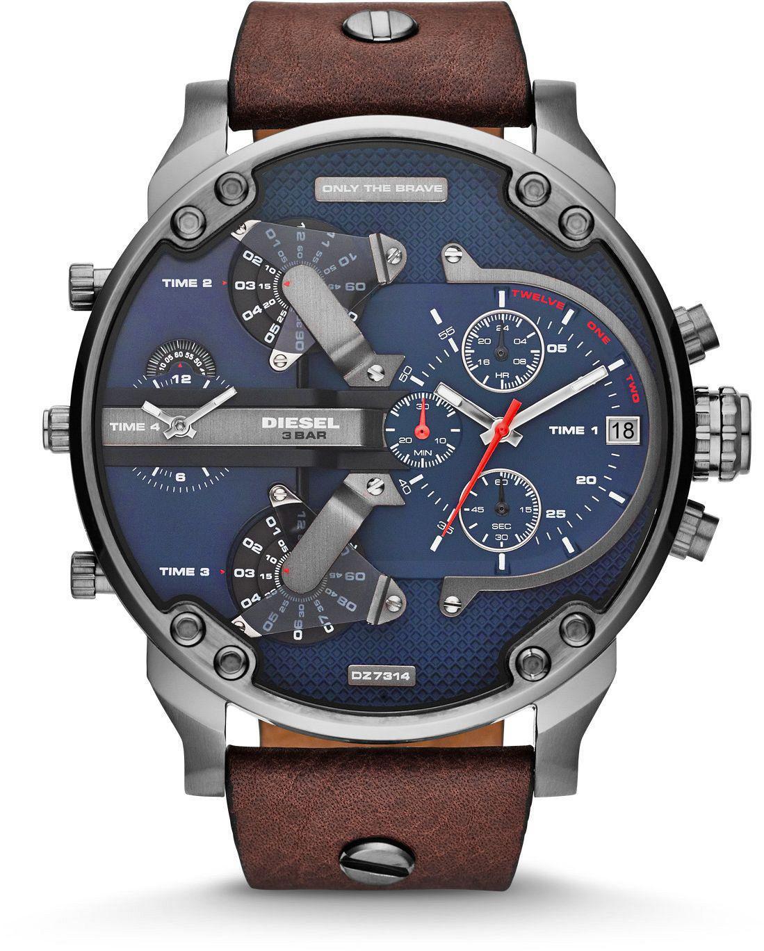 Diesel DZ7314 Takvimli 42 mm Kahverengi Metal Kordon Analog Erkek Kol Saati