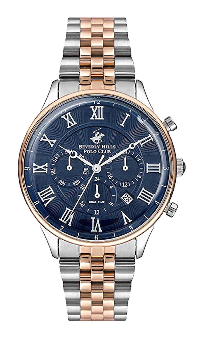 Beverly Hills Polo Club BP3237X590 Takvimli 42 mm Bronz-Gri Plastik Kordon Analog Erkek Kol Saati