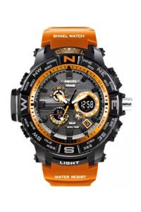 Smael 1531T Takvimli 44 mm Turuncu Silikon Kordon Analog Erkek Kol Saati