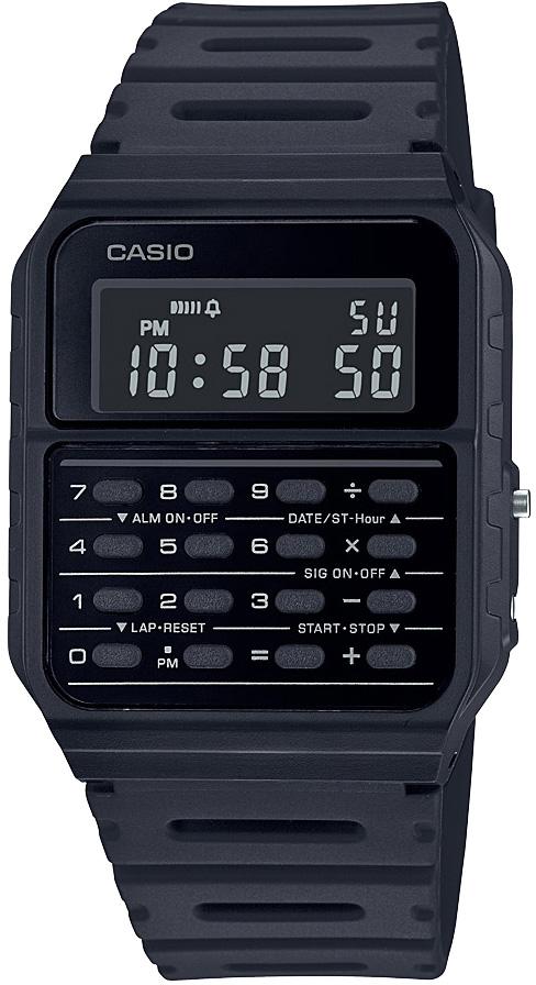 Casio CA-53WF-1BDF Hesap Makineli Takvimli 34.4 mm Siyah Plastik Kordon Dijital Kol Saati
