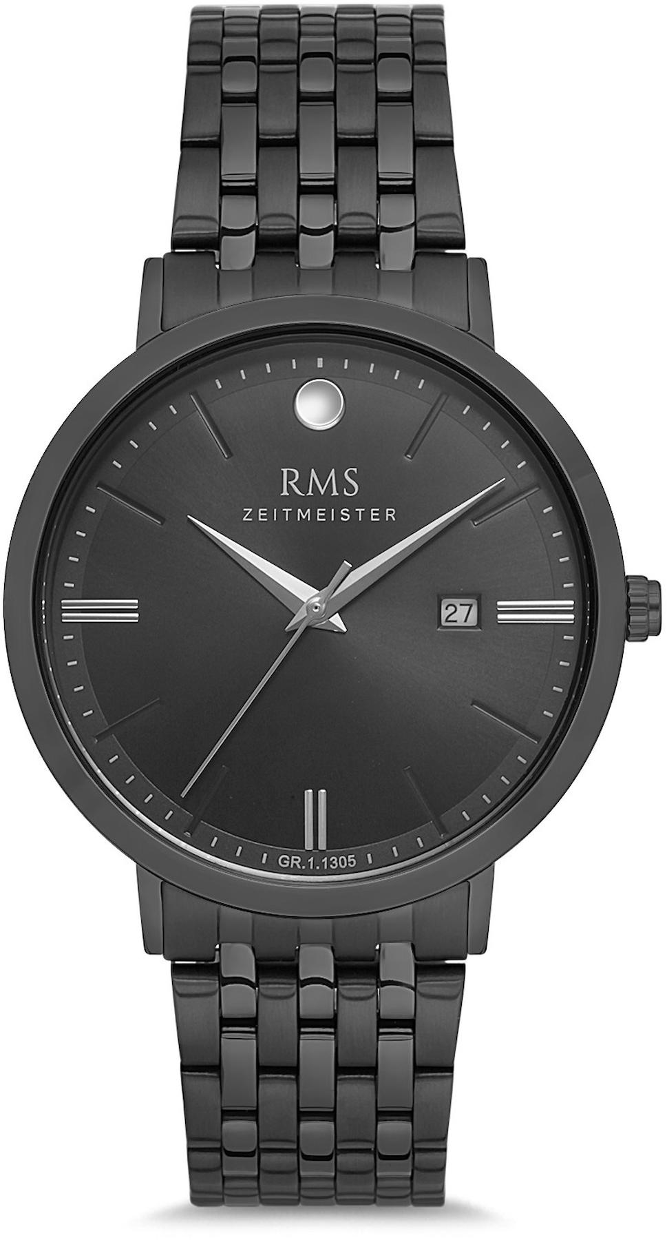 Romanson GR.1.AG1305.16 Takvimli 41 mm Siyah Çelik Kordon Analog Kol Saati