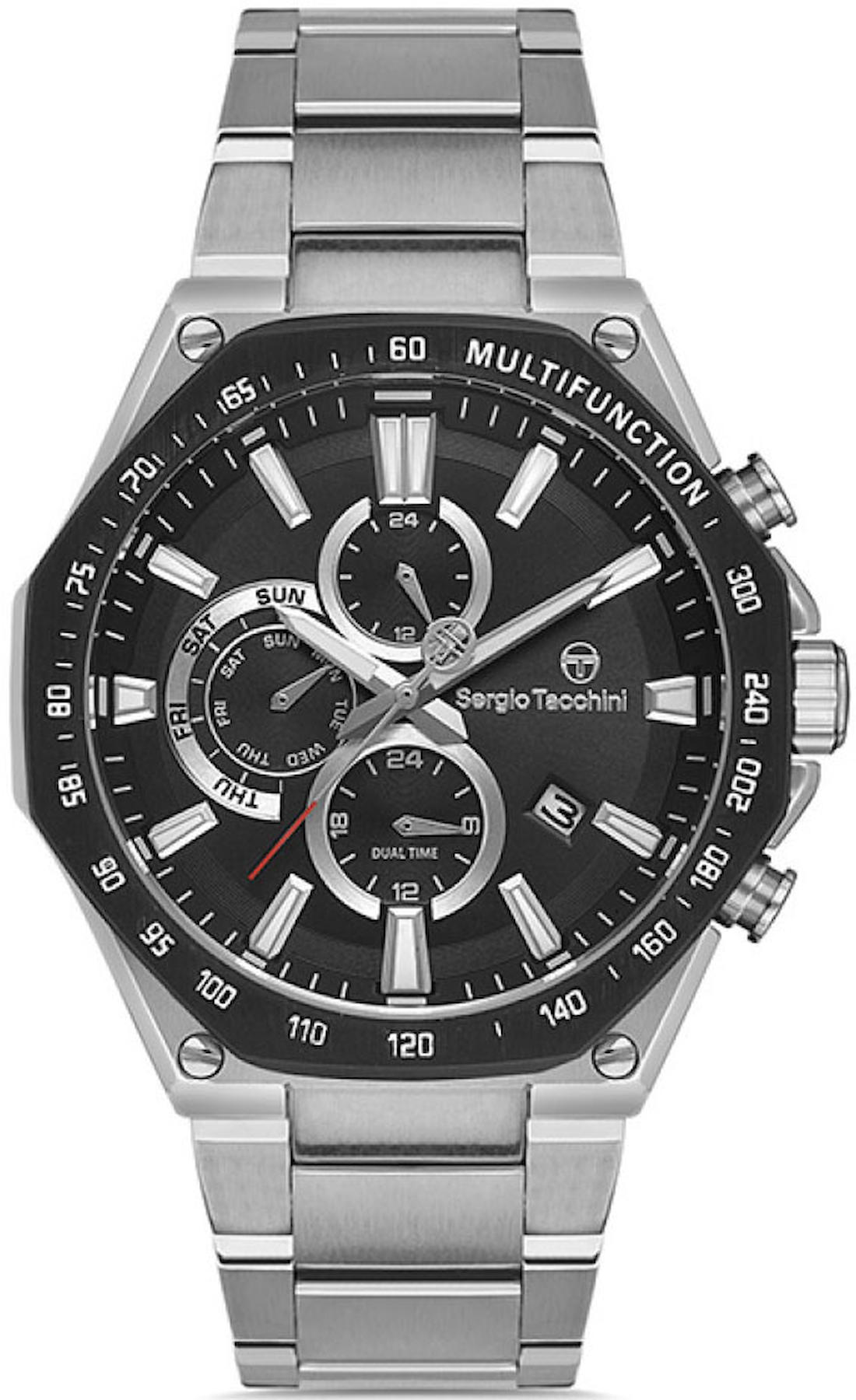 Sergio Tacchini ST.1.10313.3 Takvimli 42 mm Çelik Kordon Analog Kol Saati