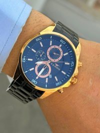 Ferro FR.FT.1.108 Takvimli Siyah Çelik Kordon Analog Erkek Kol Saati