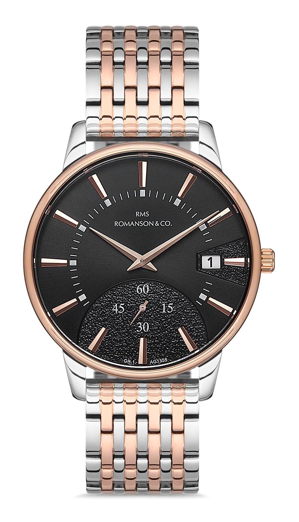 Romanson GR.1.AG1358.06 Takvimli Gri-Rose Gold Çelik Kordon Analog Erkek Kol Saati