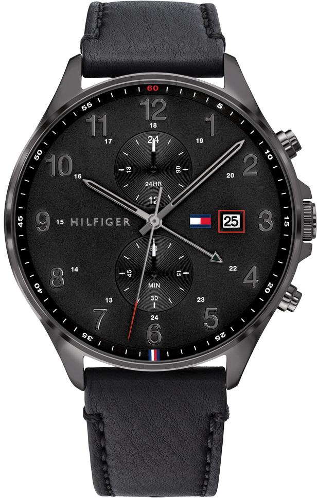 Tommy Hilfiger TH1791711 Pusulalı Takvimli 42 mm Siyah Deri Kordon Analog Erkek Kol Saati