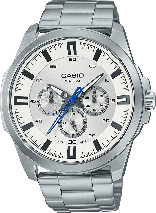 Casio MTP-SW310D-7A Takvimli 47 mm Çelik Kordon Analog Kol Saati