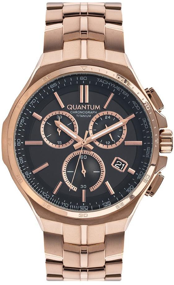 Quantum TTG912.450 45 mm Bronz Metal Kordon Analog Erkek Kol Saati