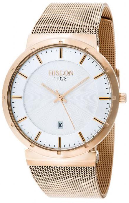 Hislon 3516-12211 Takvimli 43 mm Rose Gold Çelik Kordon Analog Kol Saati