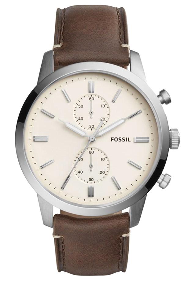 Fossil FS5350 42 mm Kahverengi Çelik Kordon Analog Erkek Kol Saati
