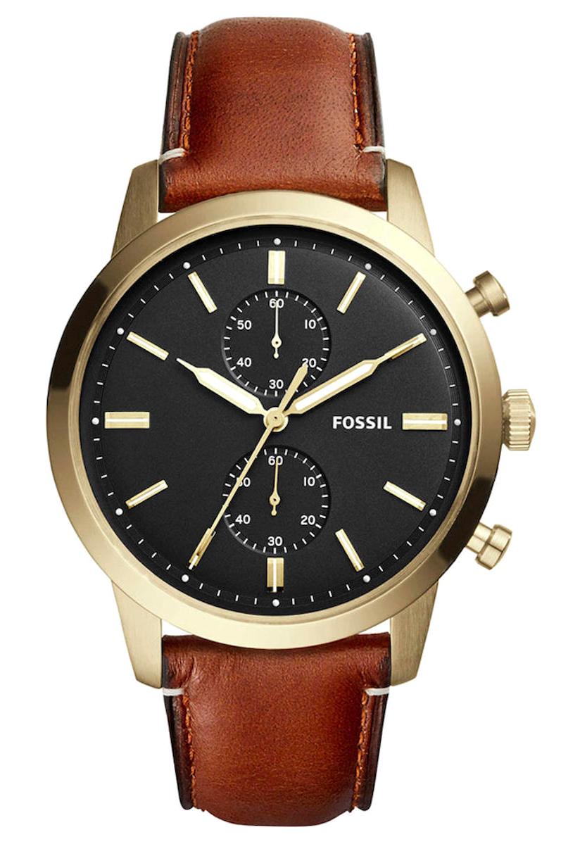 Fossil FS5338 44 mm Taba Deri Kordon Analog Erkek Kol Saati